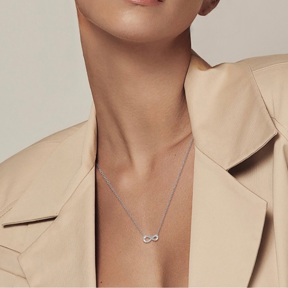 Infinity Silver Necklace - Picture 6 of 7